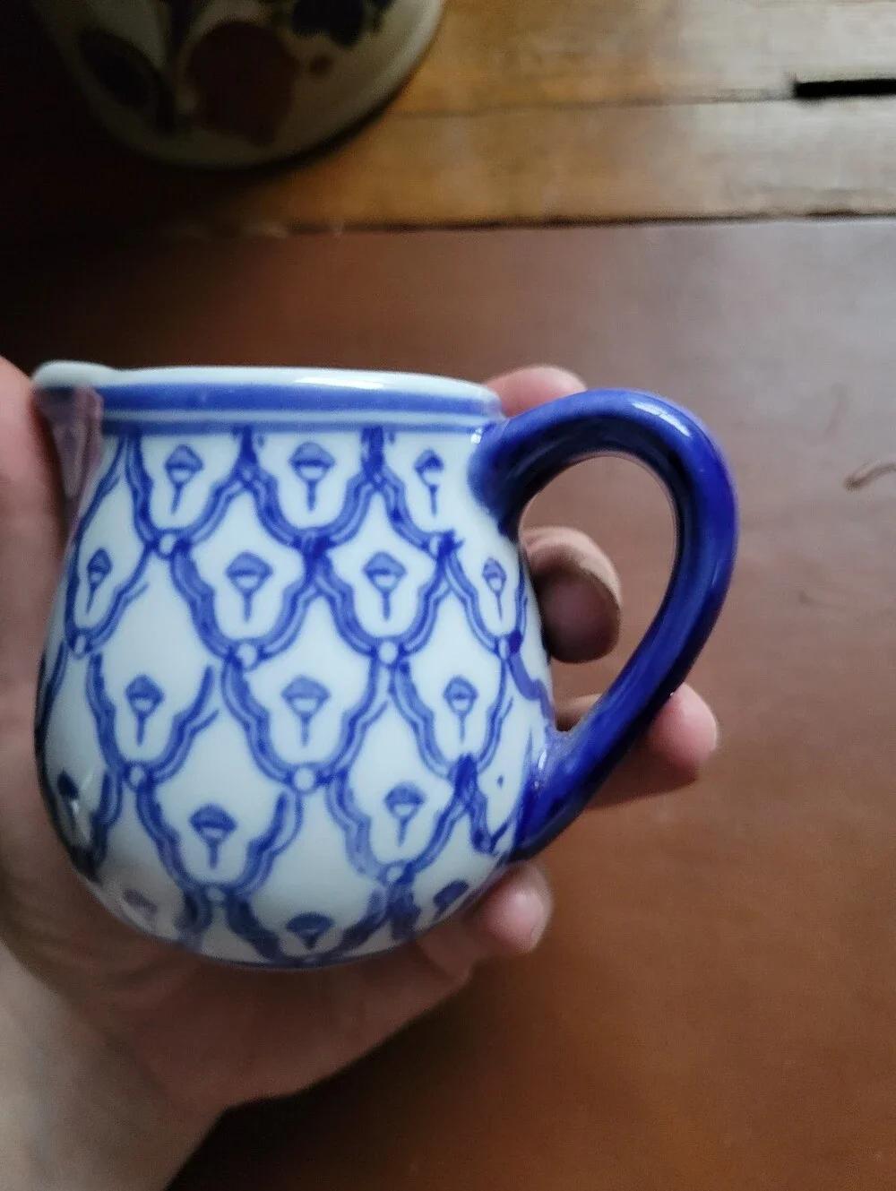Nantucket Blue & White Creamer